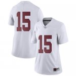 Women's Alabama Crimson Tide #15 Eddie Smith White Limited NCAA College Football Jersey 2403MKTQ2